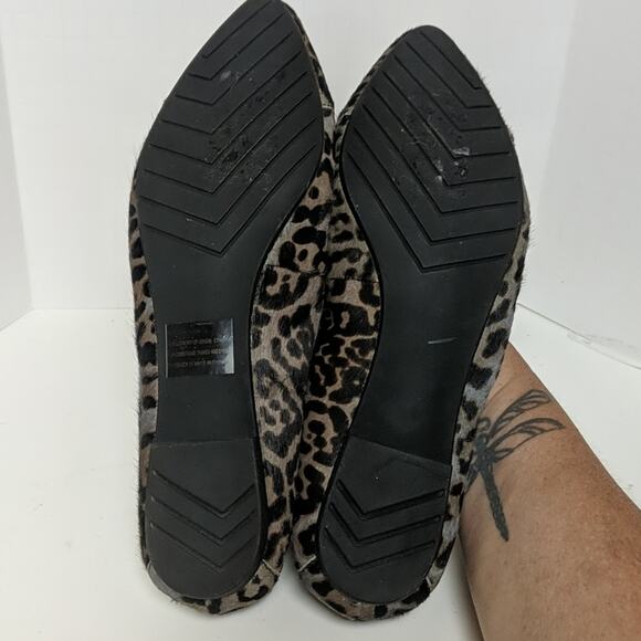 Me Too Arianna Ballet Flat Animal Print Calf Hair Leather Size 10 - Picture 8 of 11
